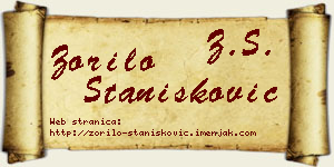 Zorilo Stanišković vizit kartica